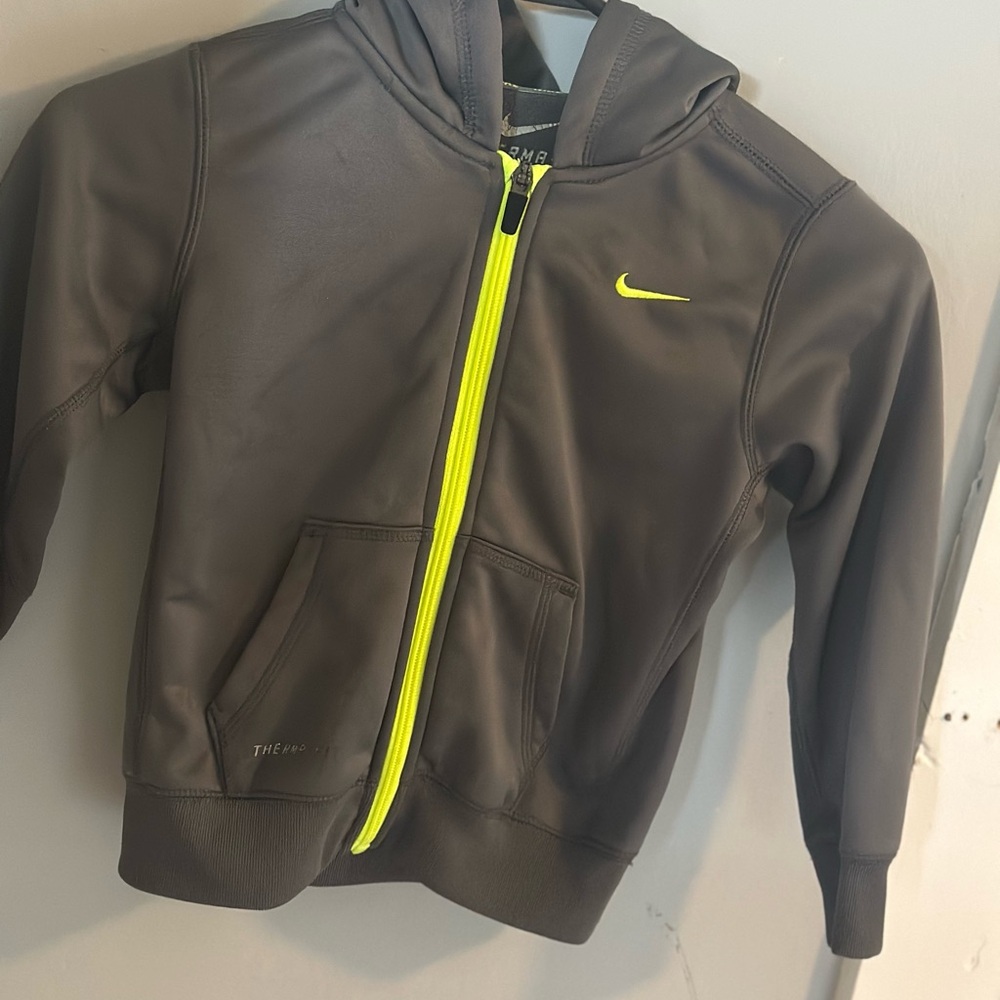 Nike Charcoal Jacket with Lime Green Logo